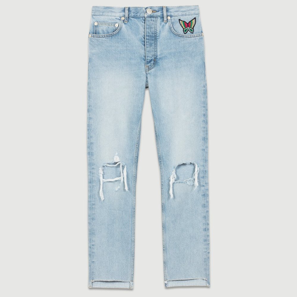 *NWT* Maje Paolo Butterfly Embroidered Jeans